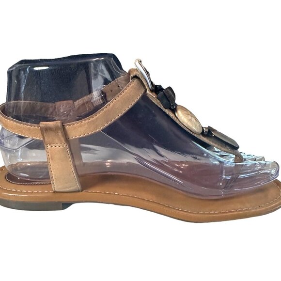 Clarks Indira Pompano Sandals Tan Color with Neutral Stones‎ Women's Size 7.5 - Picture 5 of 11